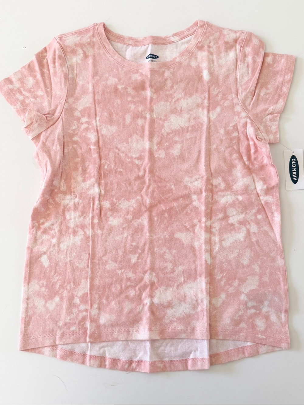 Pink and White Tie-Dye Short Sleeve Tee